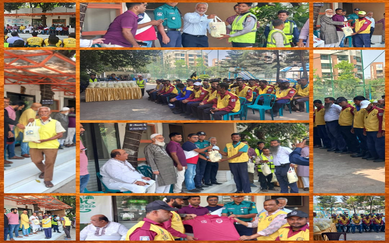 রাতে ধানমন্ডি আবাসিক এলাকায় নিয়োজিত সোসাইটির নিরাপত্তা কর্মী
